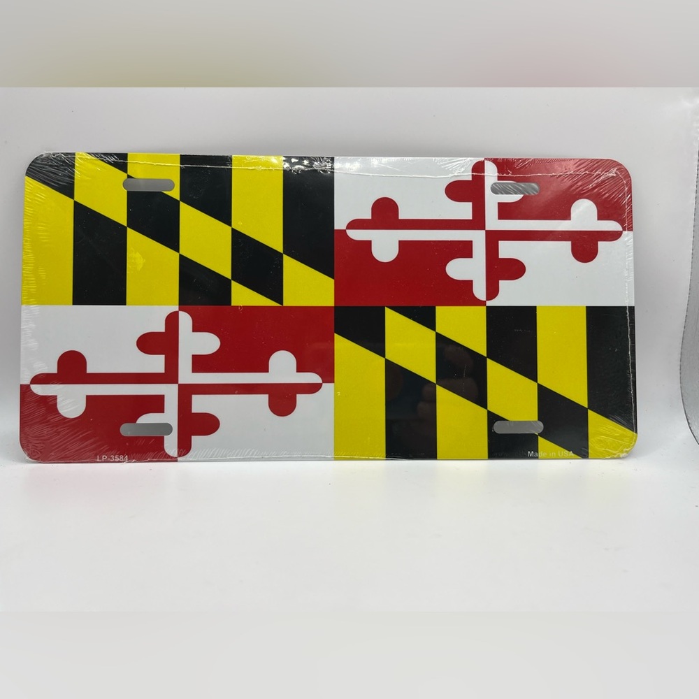 NEW MARYLAND STATE FLAG METAL CAR LICENSE PLATE MADE IN USA